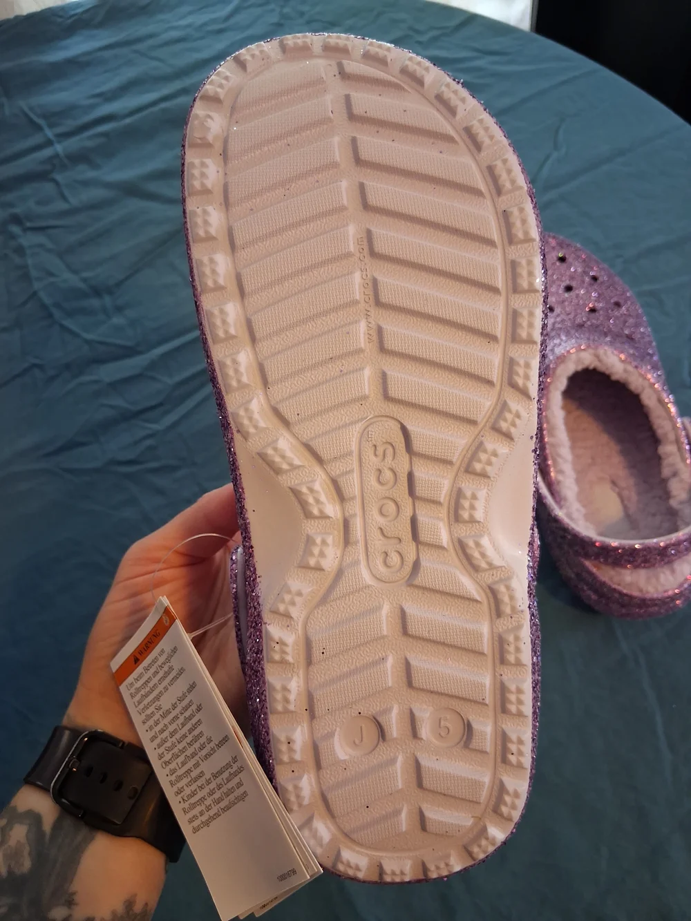 CROCS glitter covered